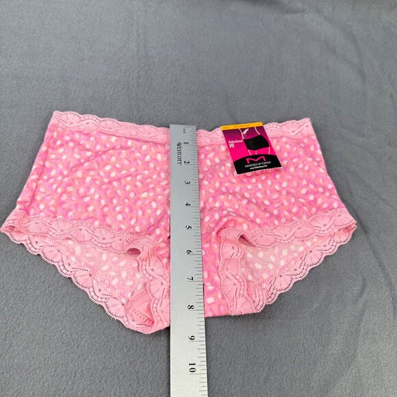 Maidenform Women's Size Small 5 Panty Boyshort Fabulous Fit  Polka Dot Pink New - Picture 7 of 8